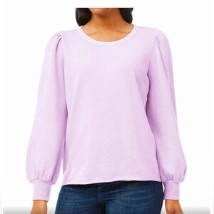 Women's French Terry Puff Sleeve Sweatshirt Wisteria